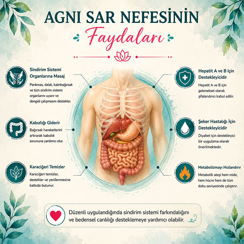 Agni Sar nefes egzersizinin sindirim sistemi üzerindeki destekleyici etkileri