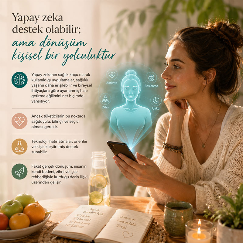Yapay zeka sağlık koçu ve bilinçli kullanım