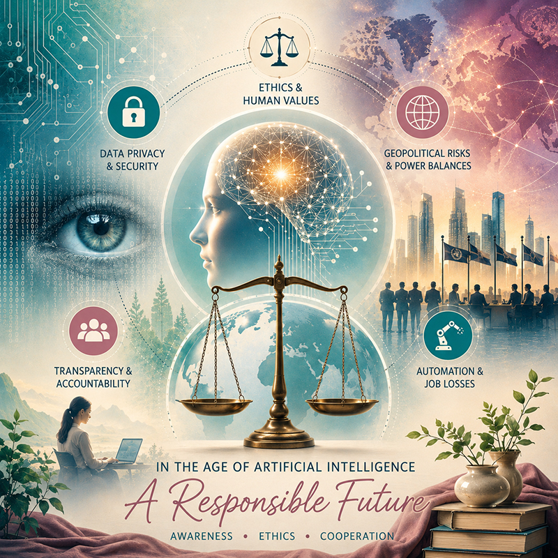 Artificial intelligence ethics, data security and geopolitical risks
