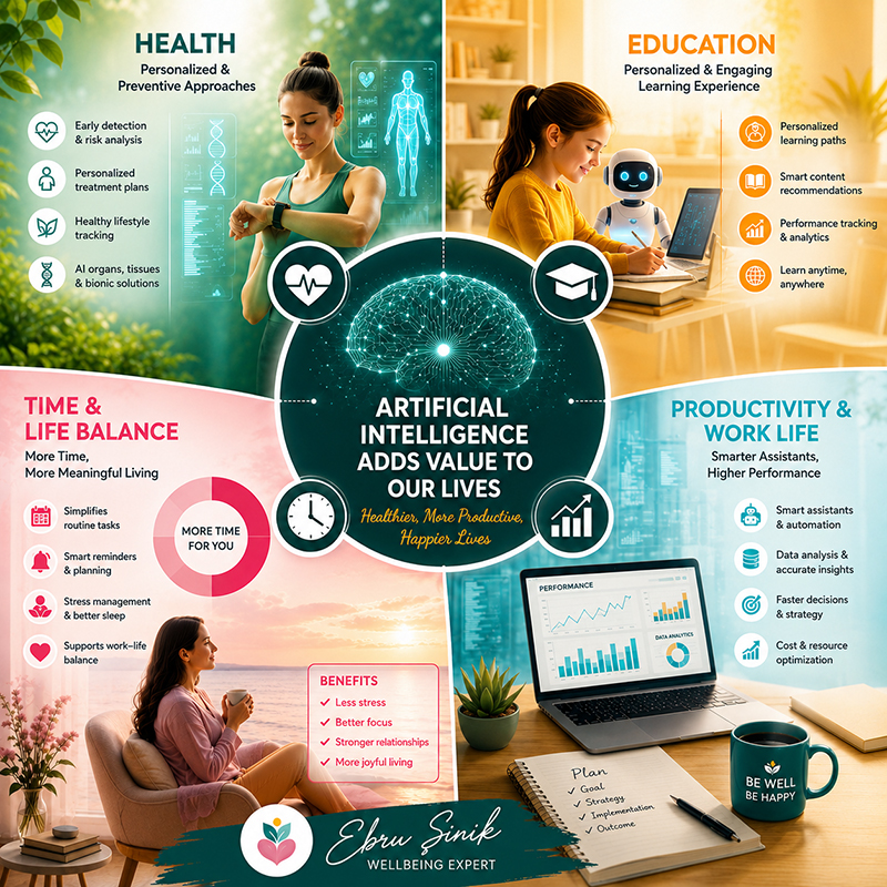 Applications of artificial intelligence in health, education, productivity and working life