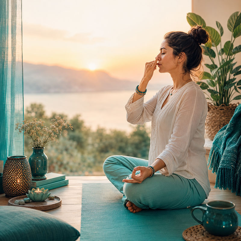 Alternate nostril breathing for stress management, work-life balance and quality sleep
