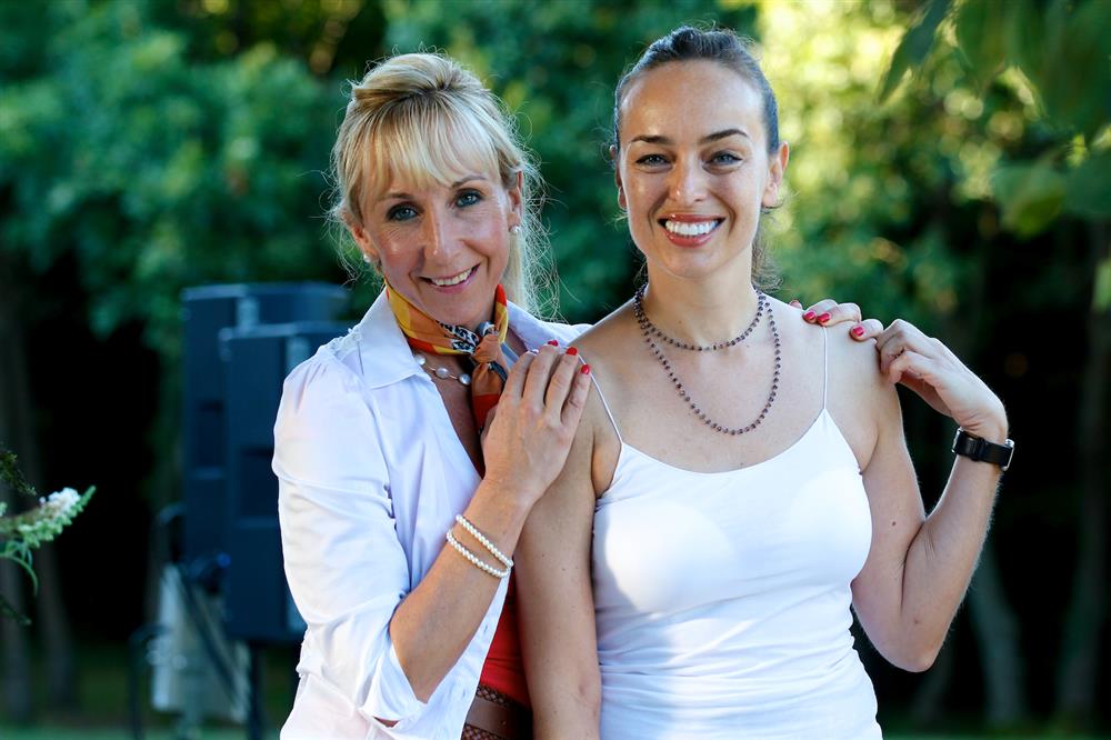 Claire Diab and Ebru Şinik discussing yoga, meditation and wellbeing