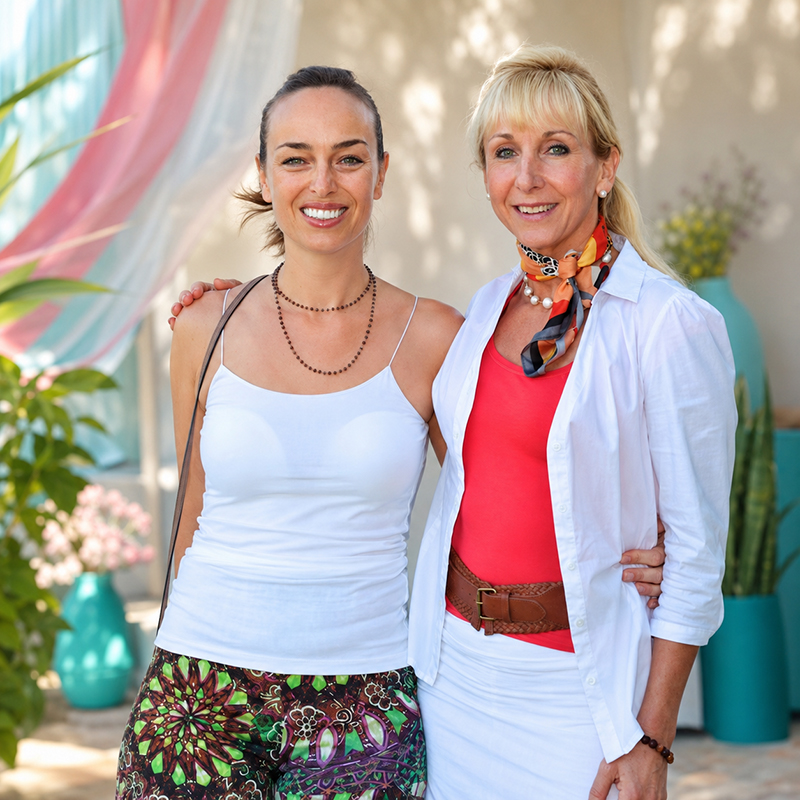 Wellbeing Coach Ebru Şinik with Claire Diab, Founder of The American Yoga Academy