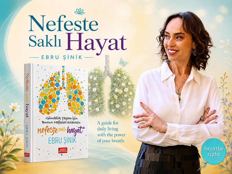 Life Hidden in the Breath book by Ebru Şinik with the author