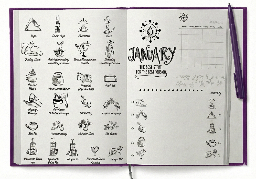 Corporate premium wellness journal configuration